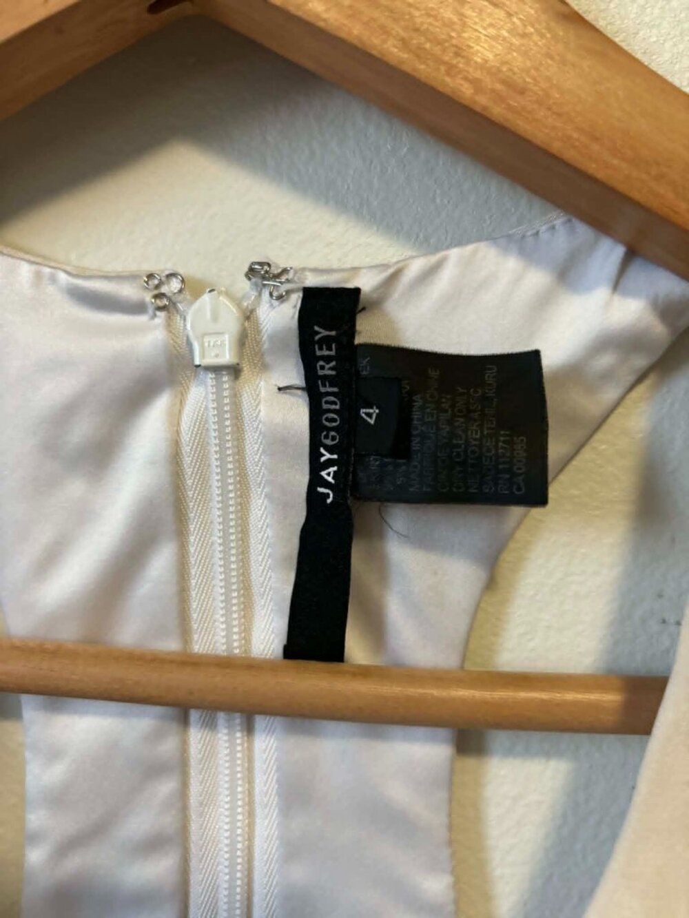 JAY GODFREY Womens Tommasino Beige Black Colorblock Racerback Dress - Size 4 - Picture 3 of 6
